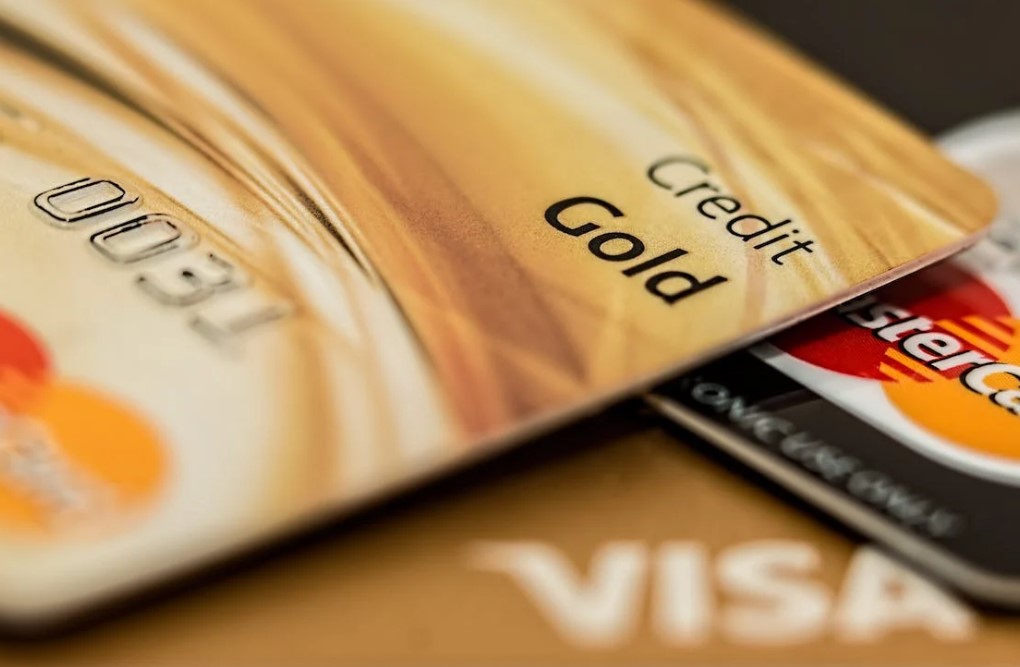 Credit cards close up