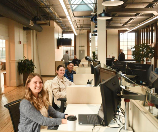 More team members at their desks